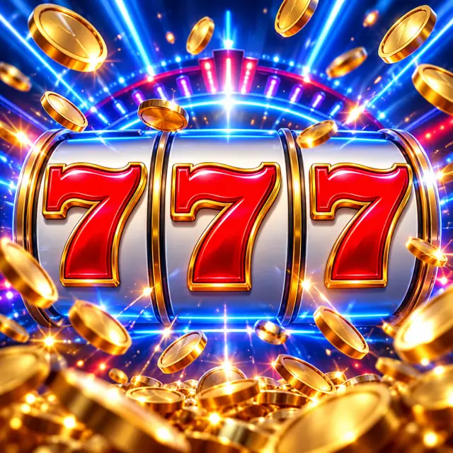 Rode zevens en gouden munten spelillustratie